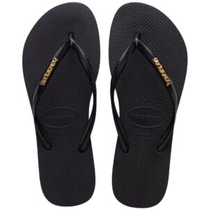 Havaianas Slim Logo Metallic Black/Golden