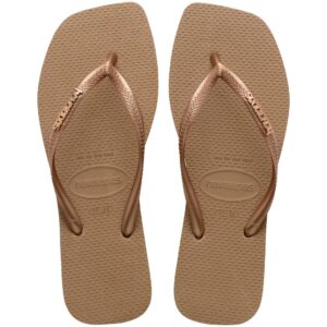 Havaianas Slim Square Logo Metallic Rose Gold/Rose Gold