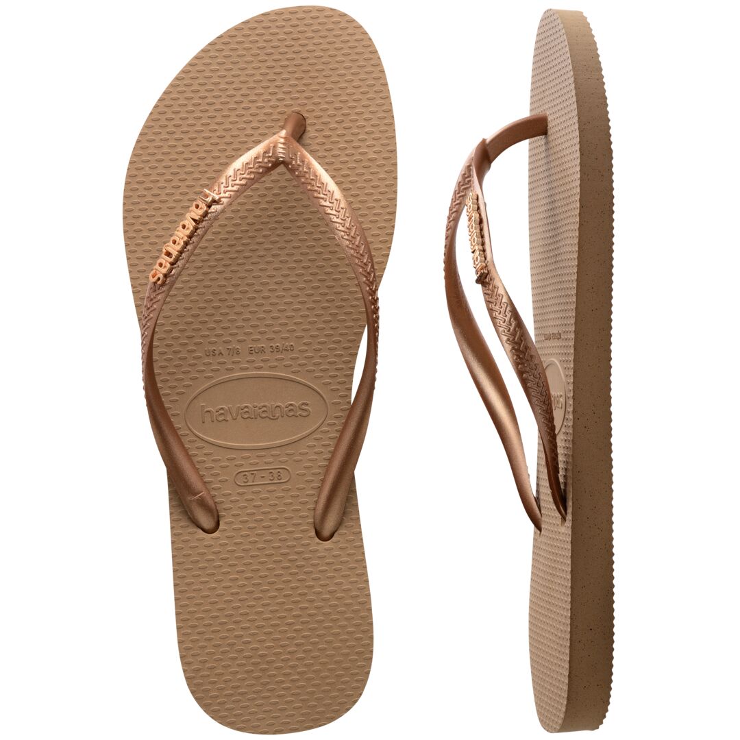 Havaianas Slim Logo Metallic Rose Gold - Image 3