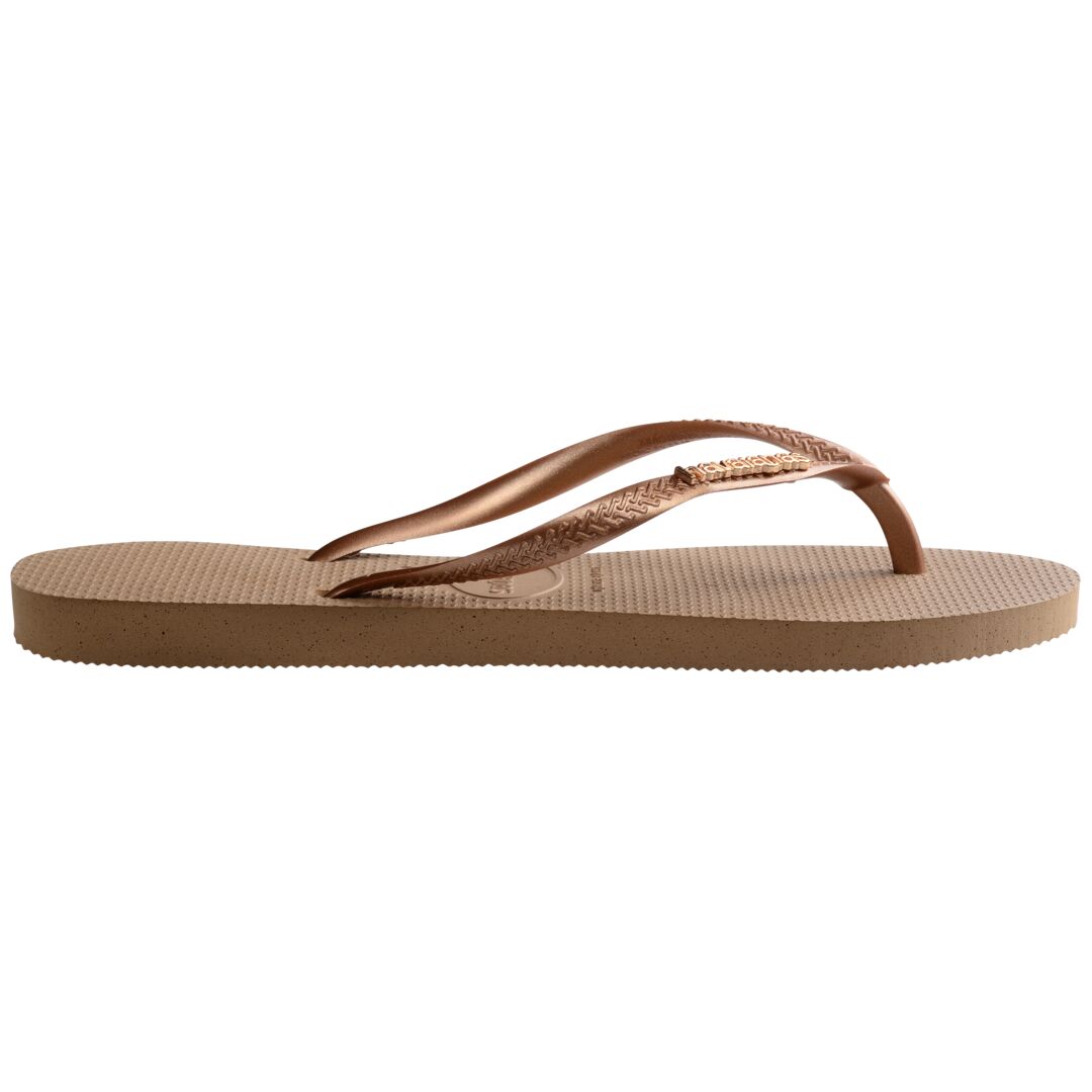 Havaianas Slim Logo Metallic Rose Gold