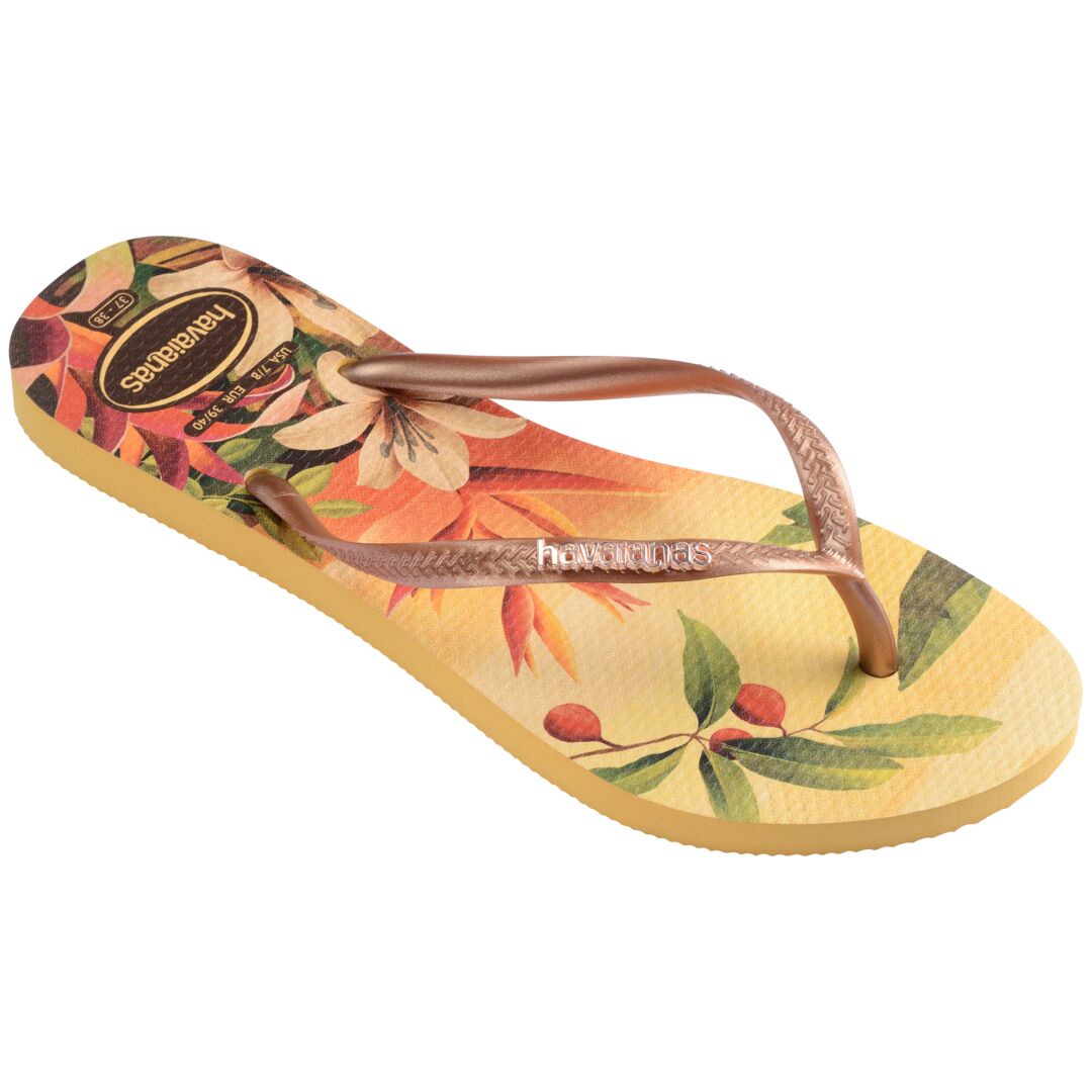 Havaianas Slim Tropical Caja Yellow