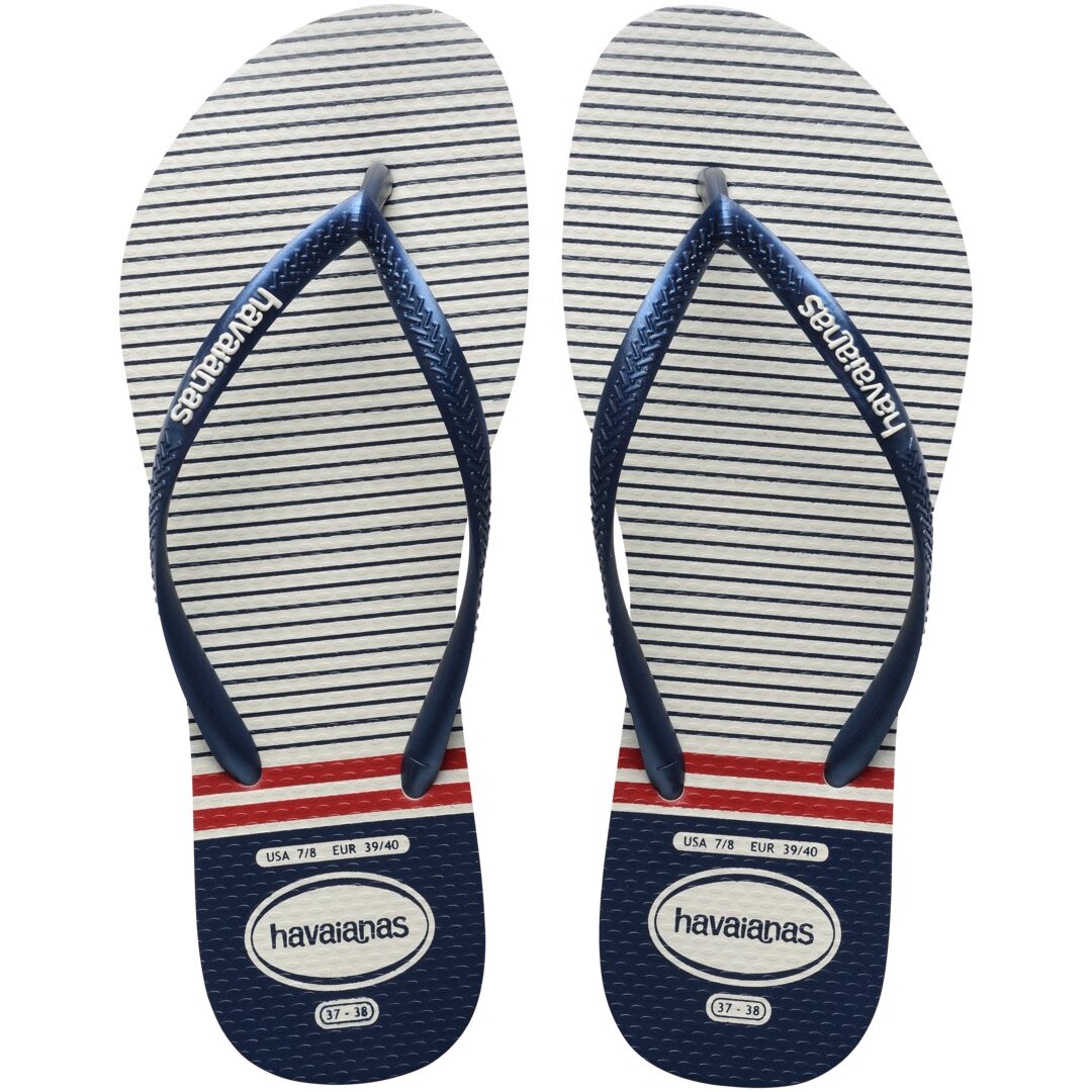 Havaianas Slim Nautical White/Navy/Red