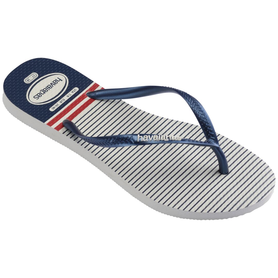 Havaianas Slim Nautical White/Navy/Red