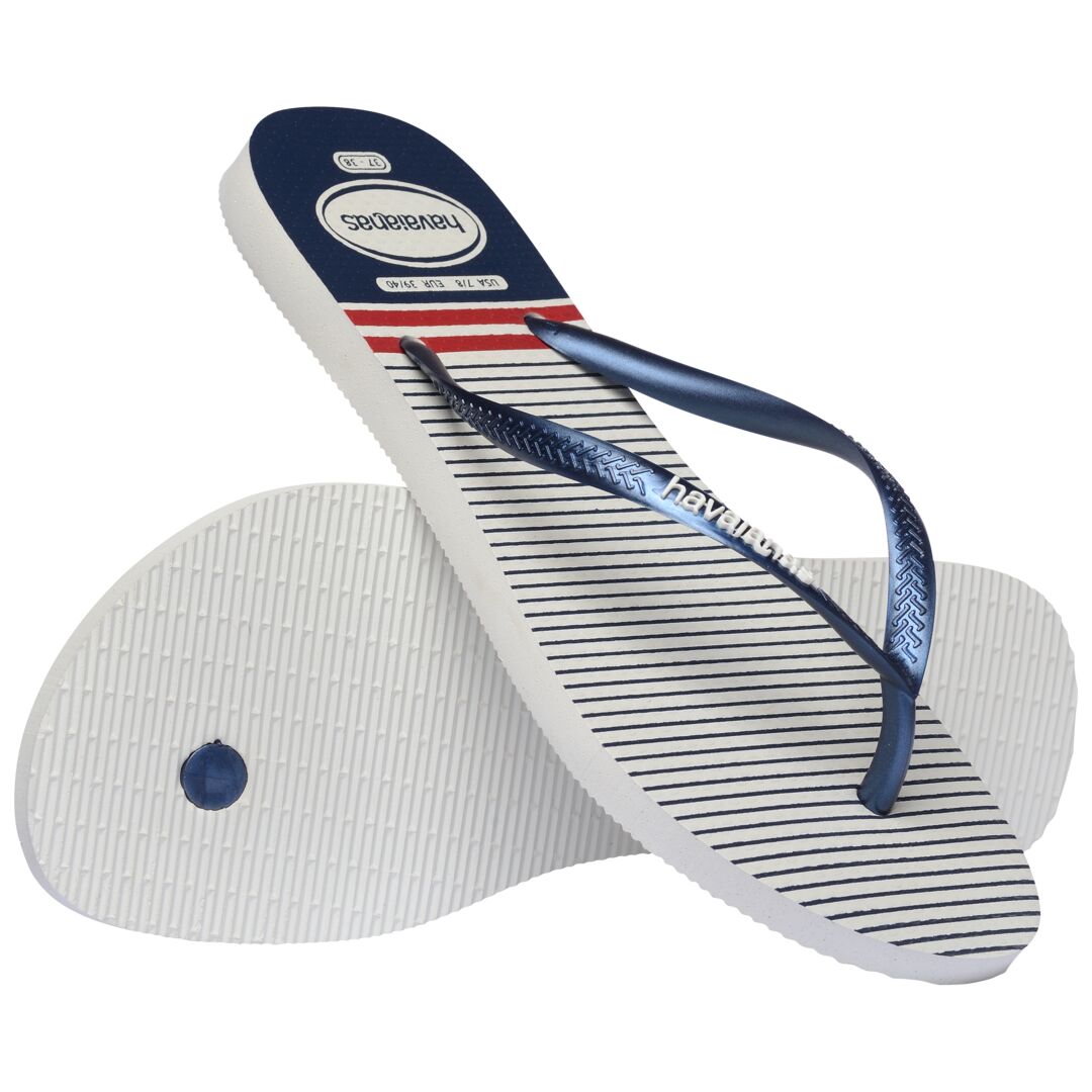 Havaianas Slim Nautical White/Navy/Red - Image 4