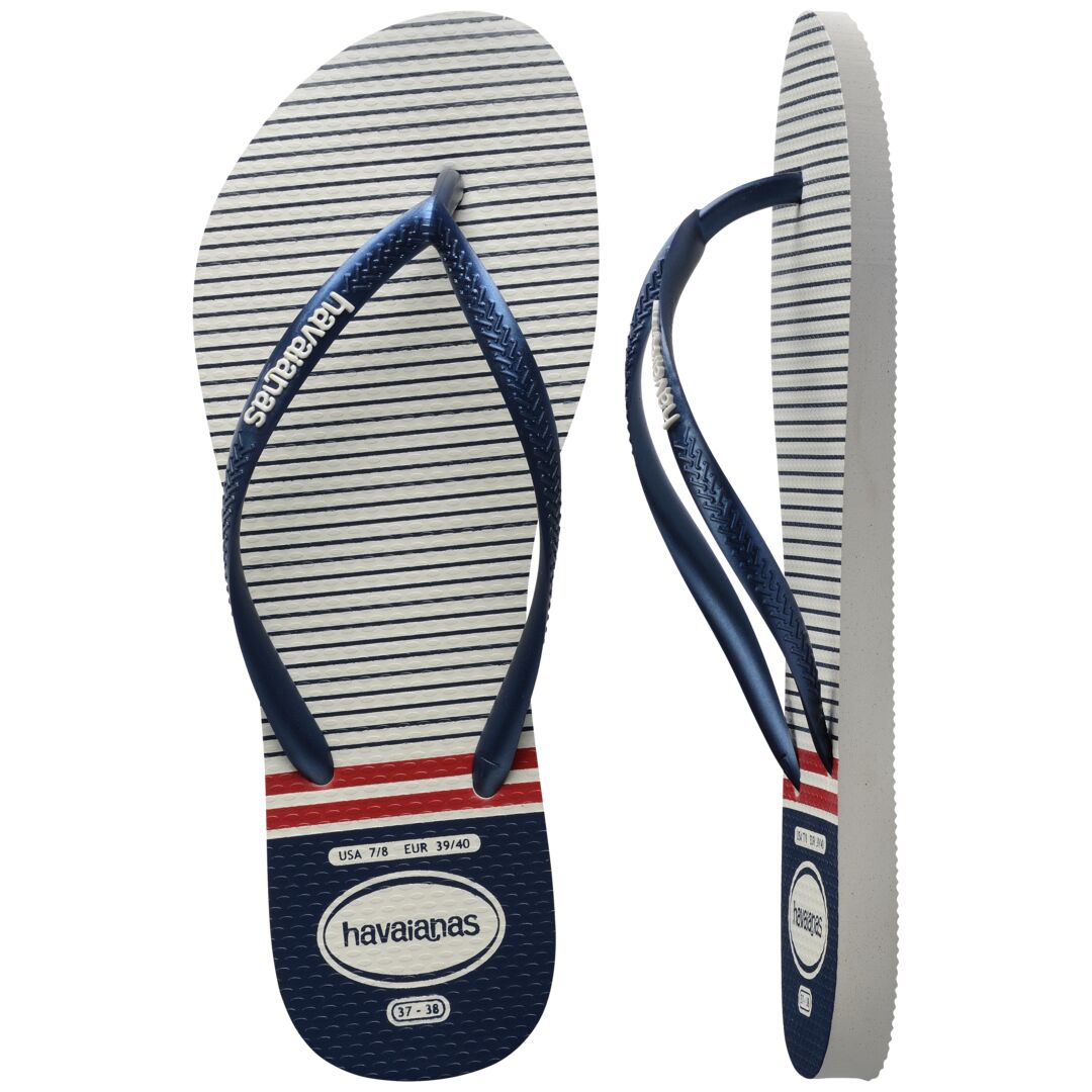 Havaianas Slim Nautical White/Navy/Red - Image 3