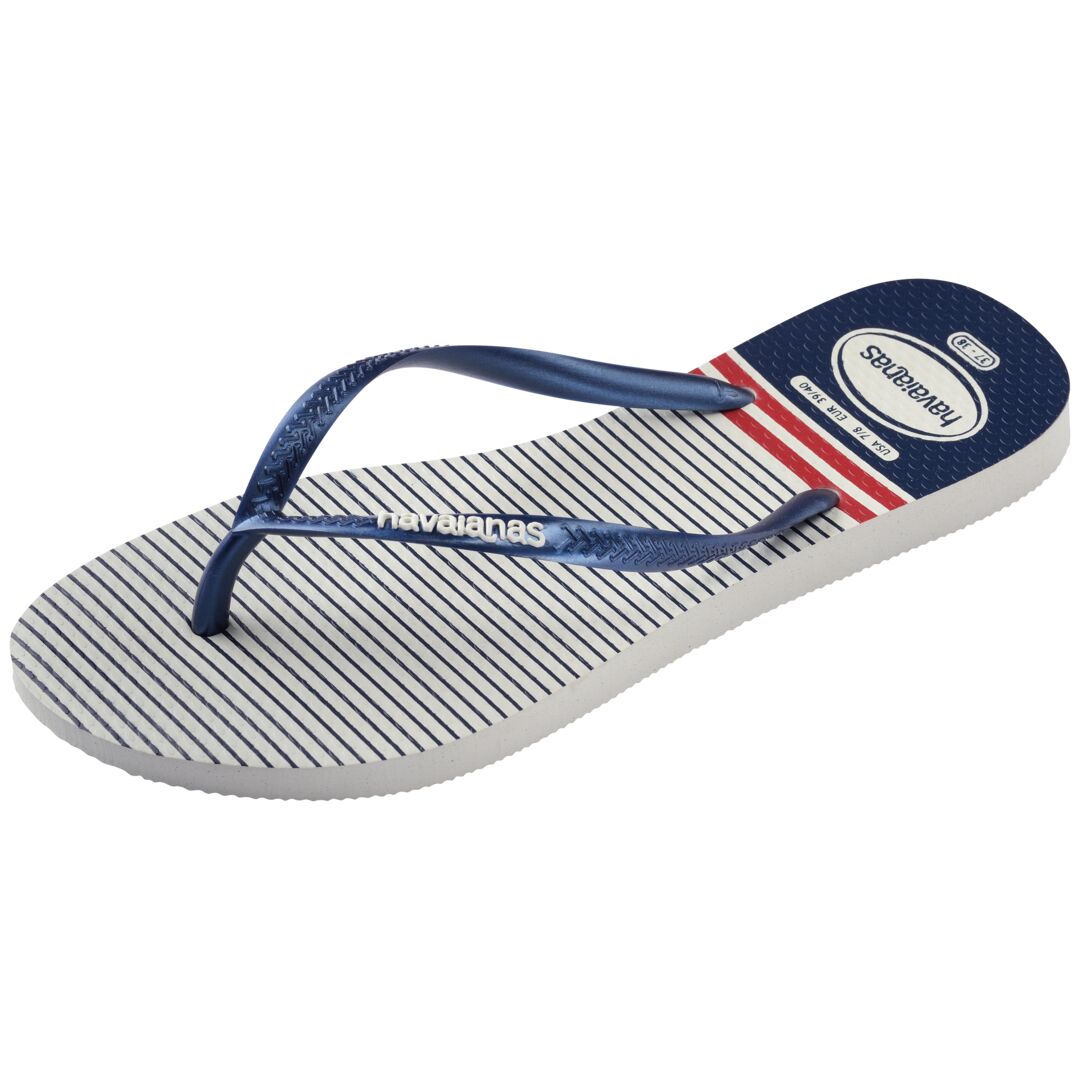 Havaianas Slim Nautical White/Navy/Red - Image 2
