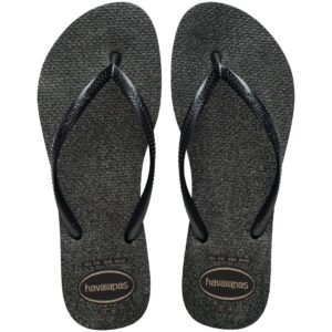 Havaianas Slim Gloss Black / Silver / Black