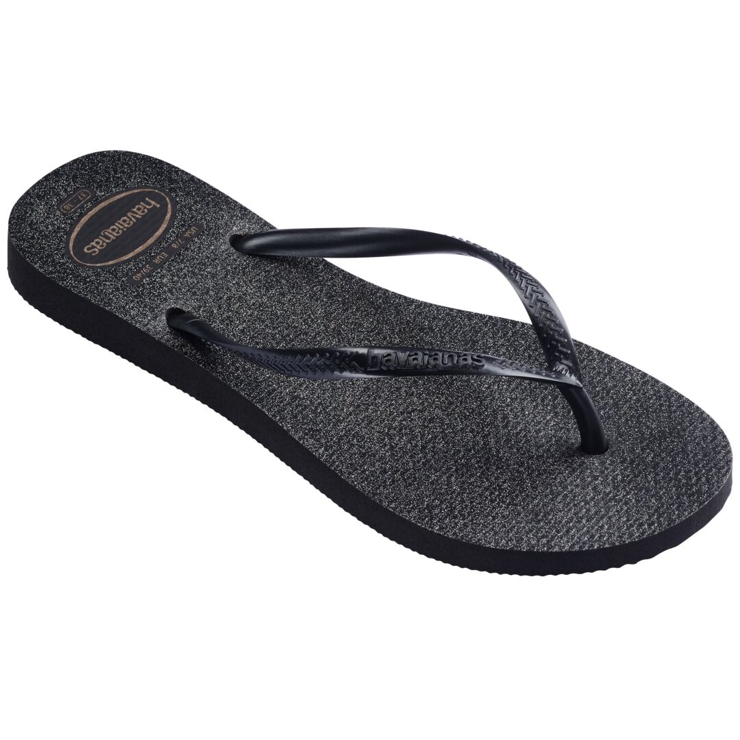 Havaianas Slim Gloss Black / Silver / Black