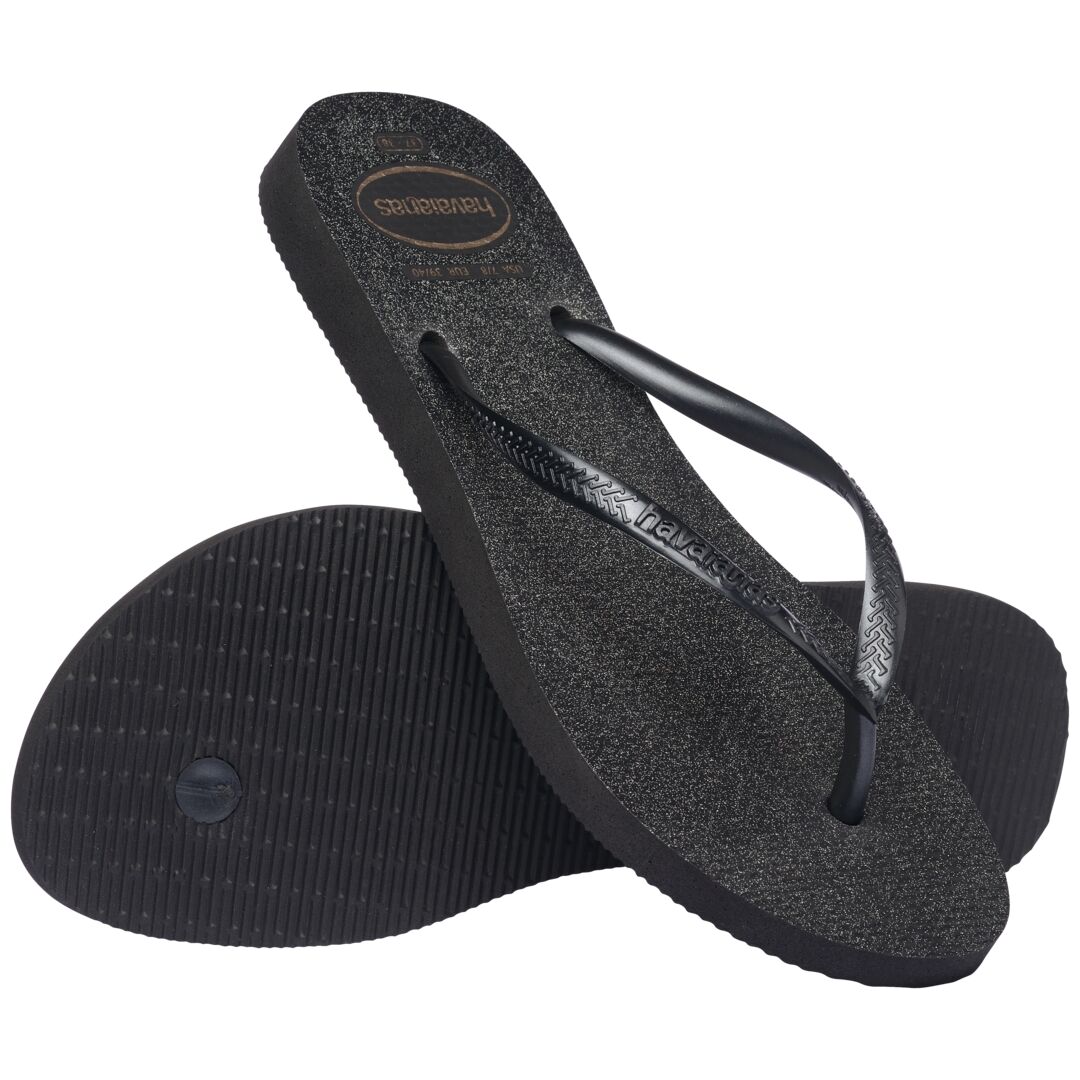 Havaianas Slim Gloss Black / Silver / Black - Image 4