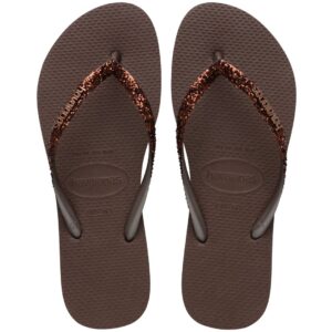 Havaianas Slim Glitter II Dark Brown