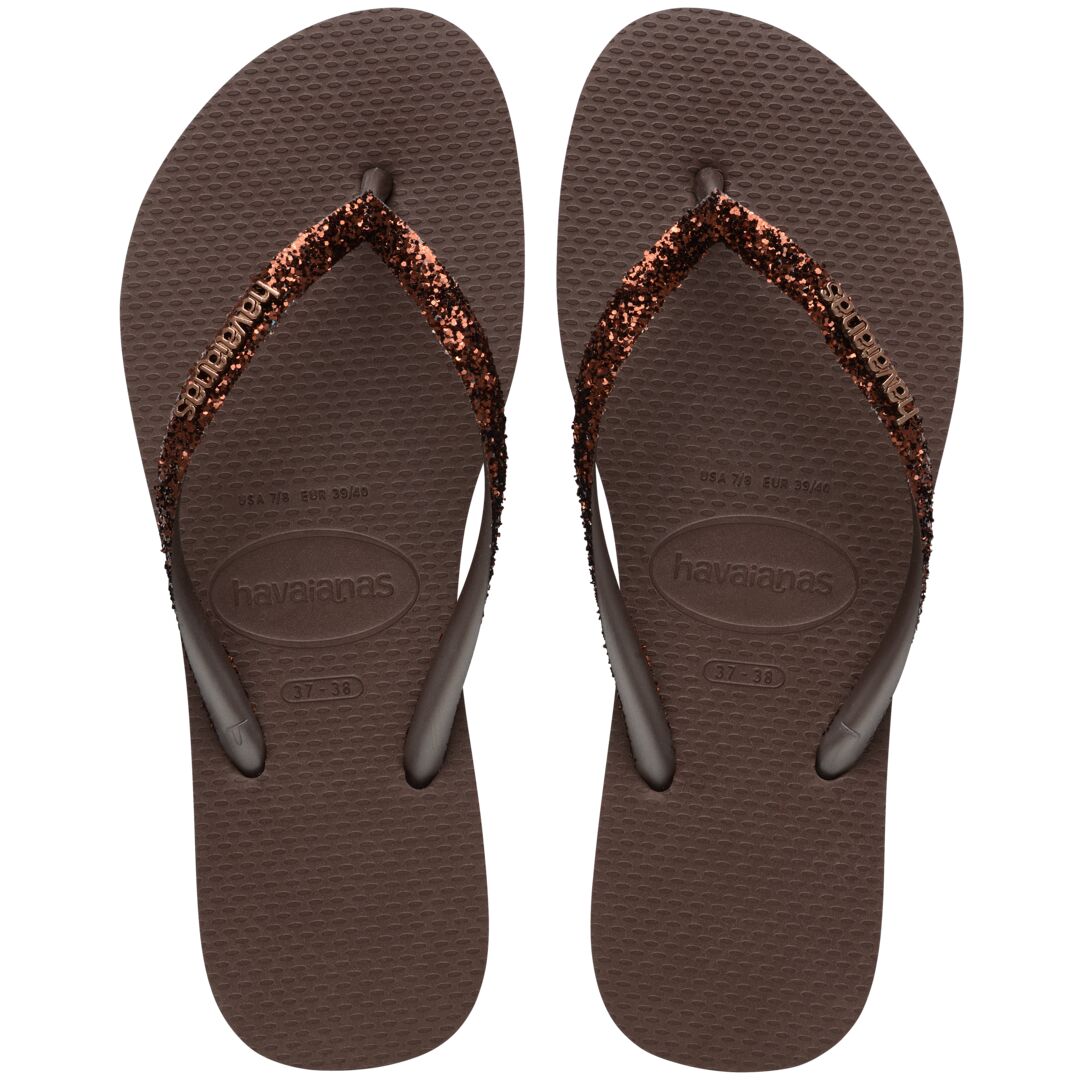 Havaianas Slim Glitter II Dark Brown