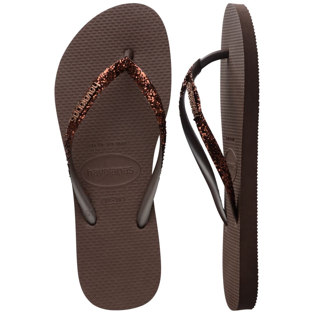 Havaianas Slim Glitter II Dark Brown - Image 3