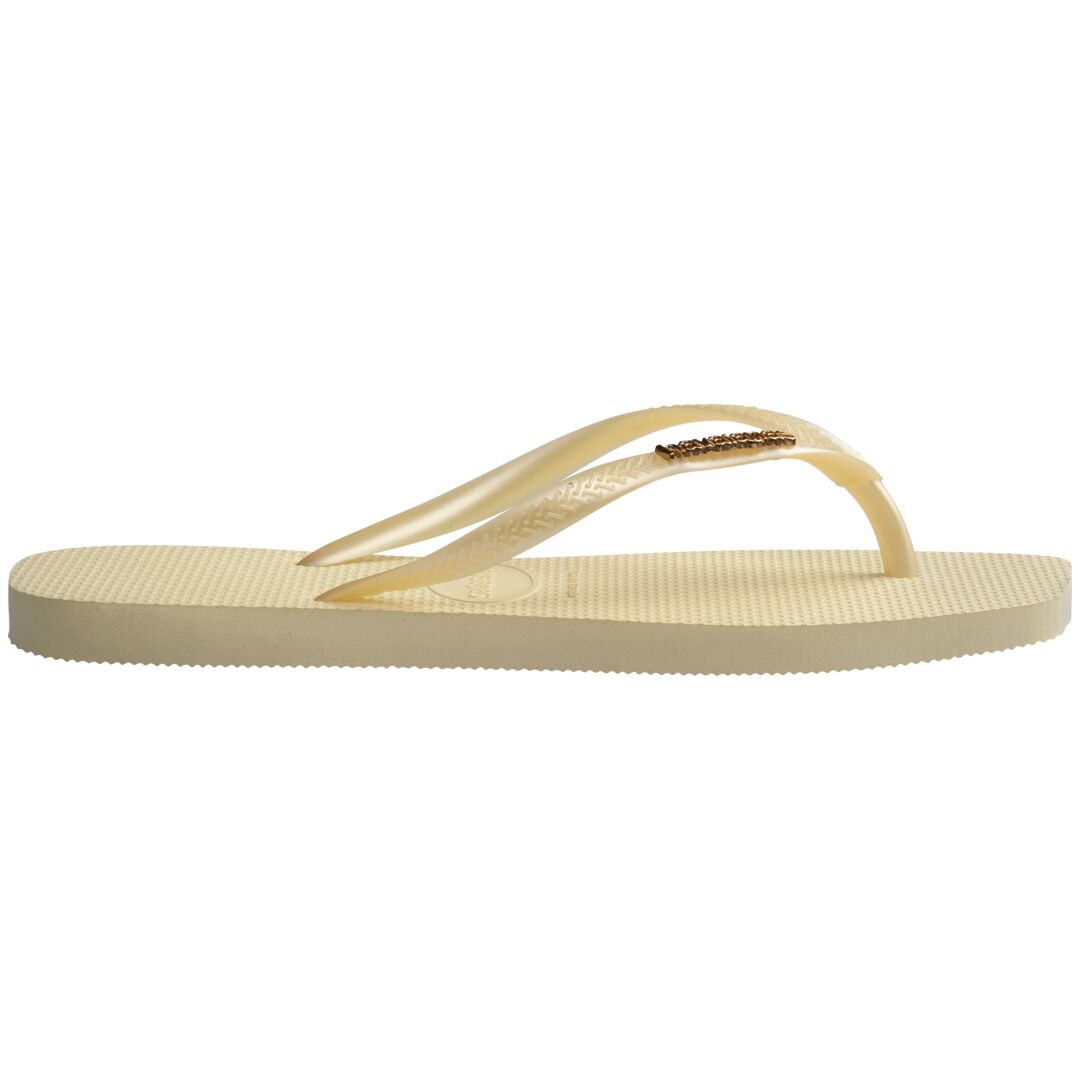 Havaianas Slim Square Logo Metallic Buttercream - Image 5